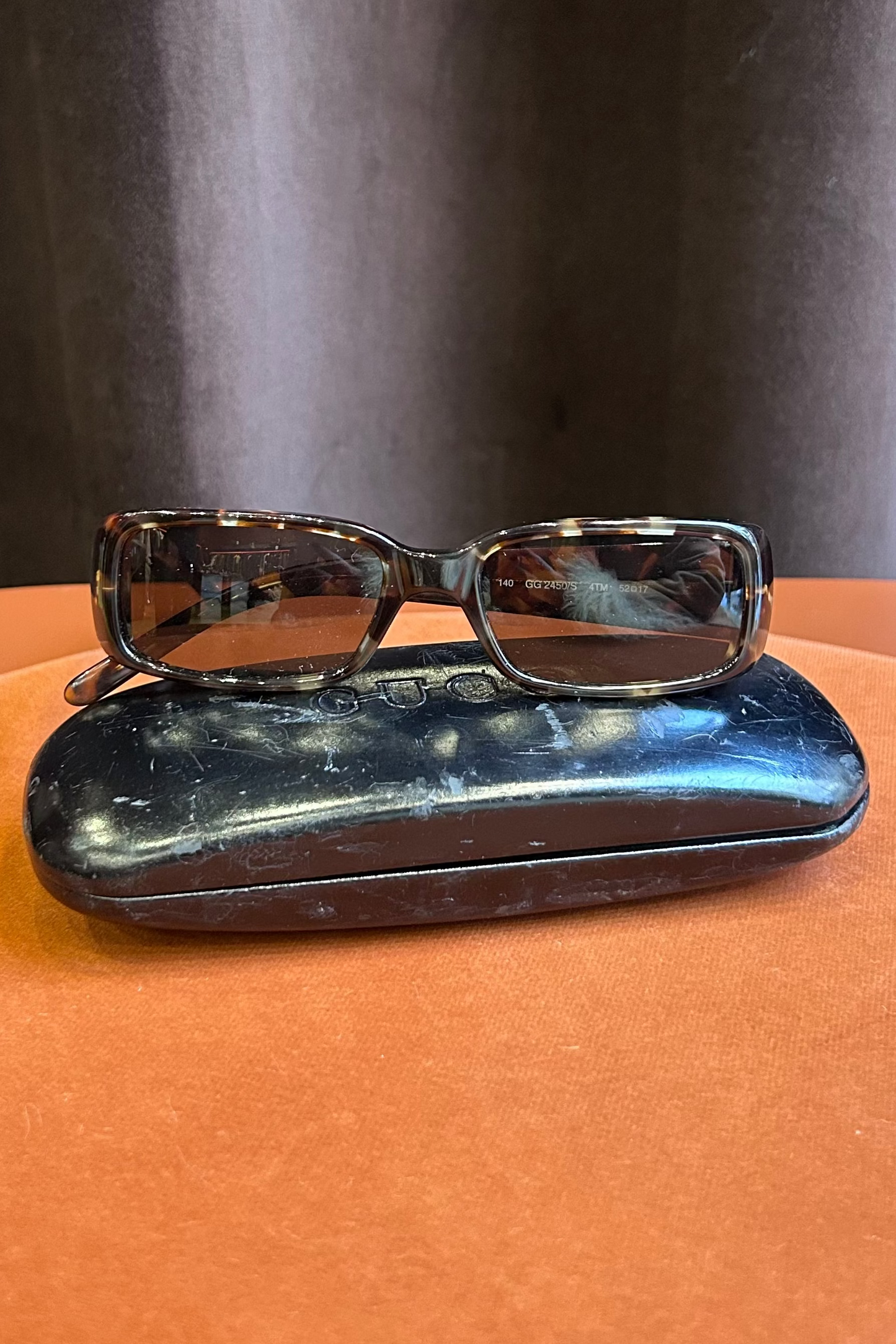 Vintage Gucci Rectangular Tortoiseshell Sunglasses