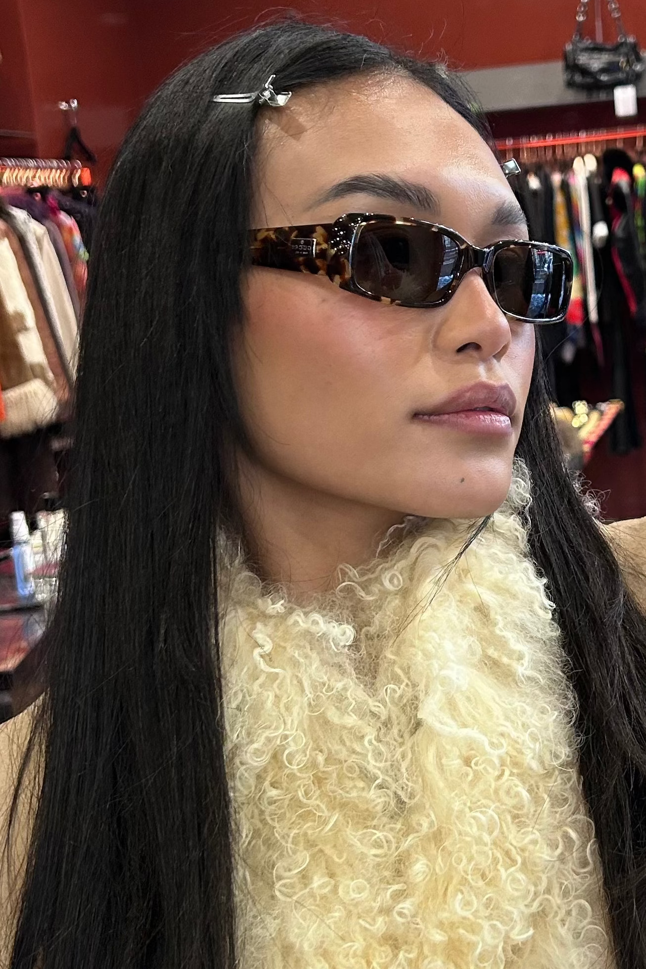 Vintage Gucci Rectangular Tortoiseshell Sunglasses