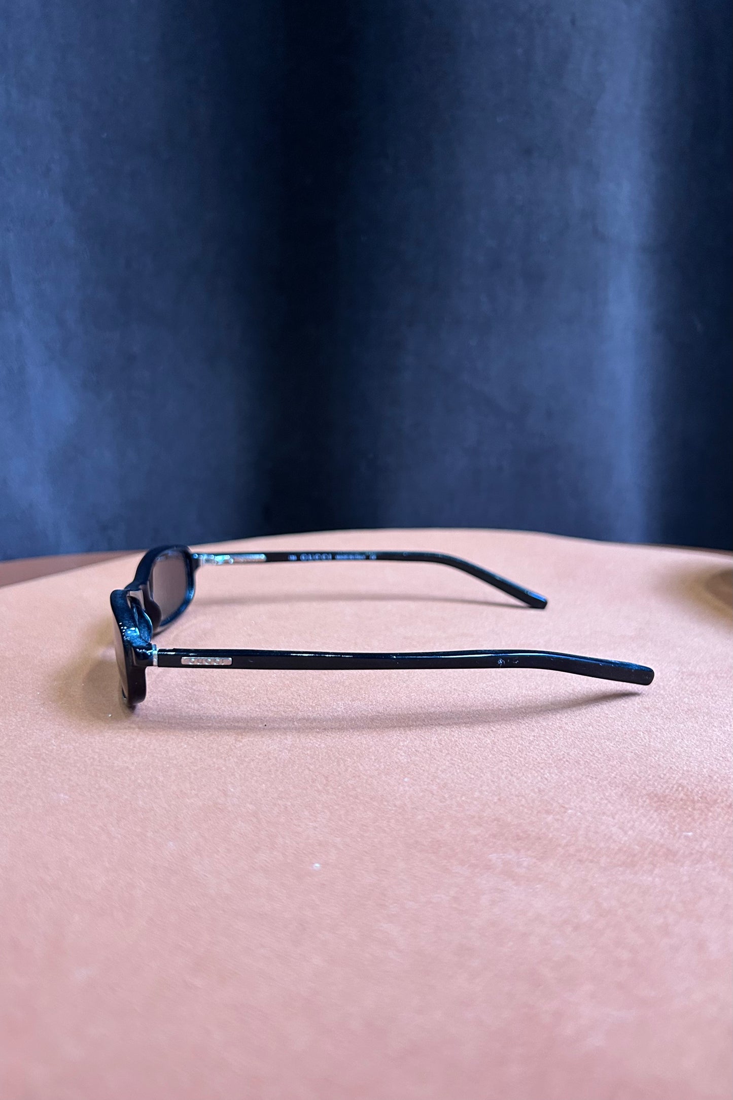 Vintage Gucci Black Rectangular Sunglasses