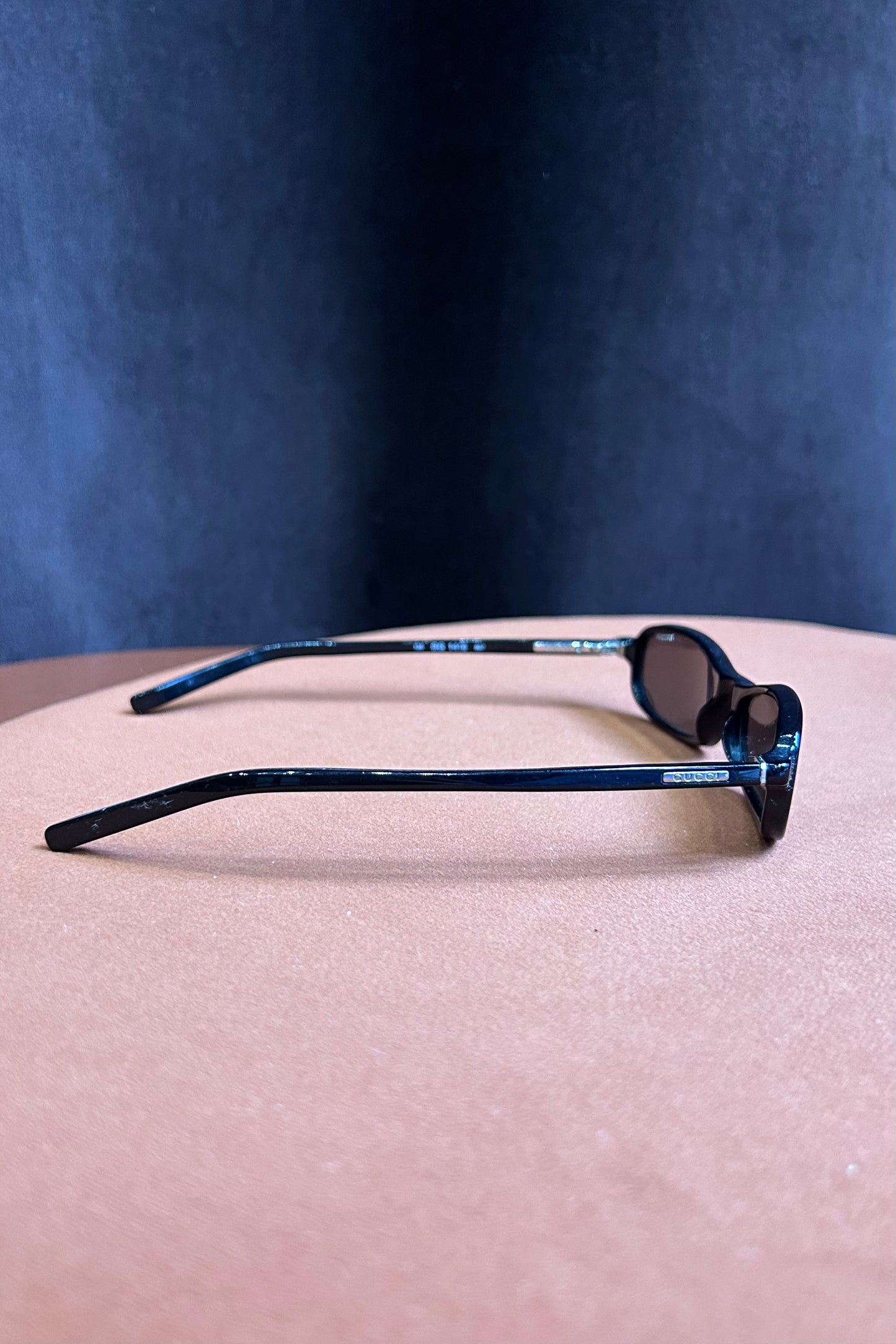 Vintage Gucci Black Rectangular Sunglasses