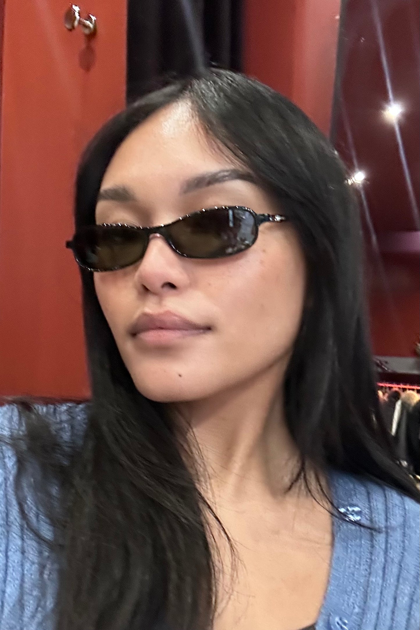 Vintage Gucci Black Rectangular Sunglasses