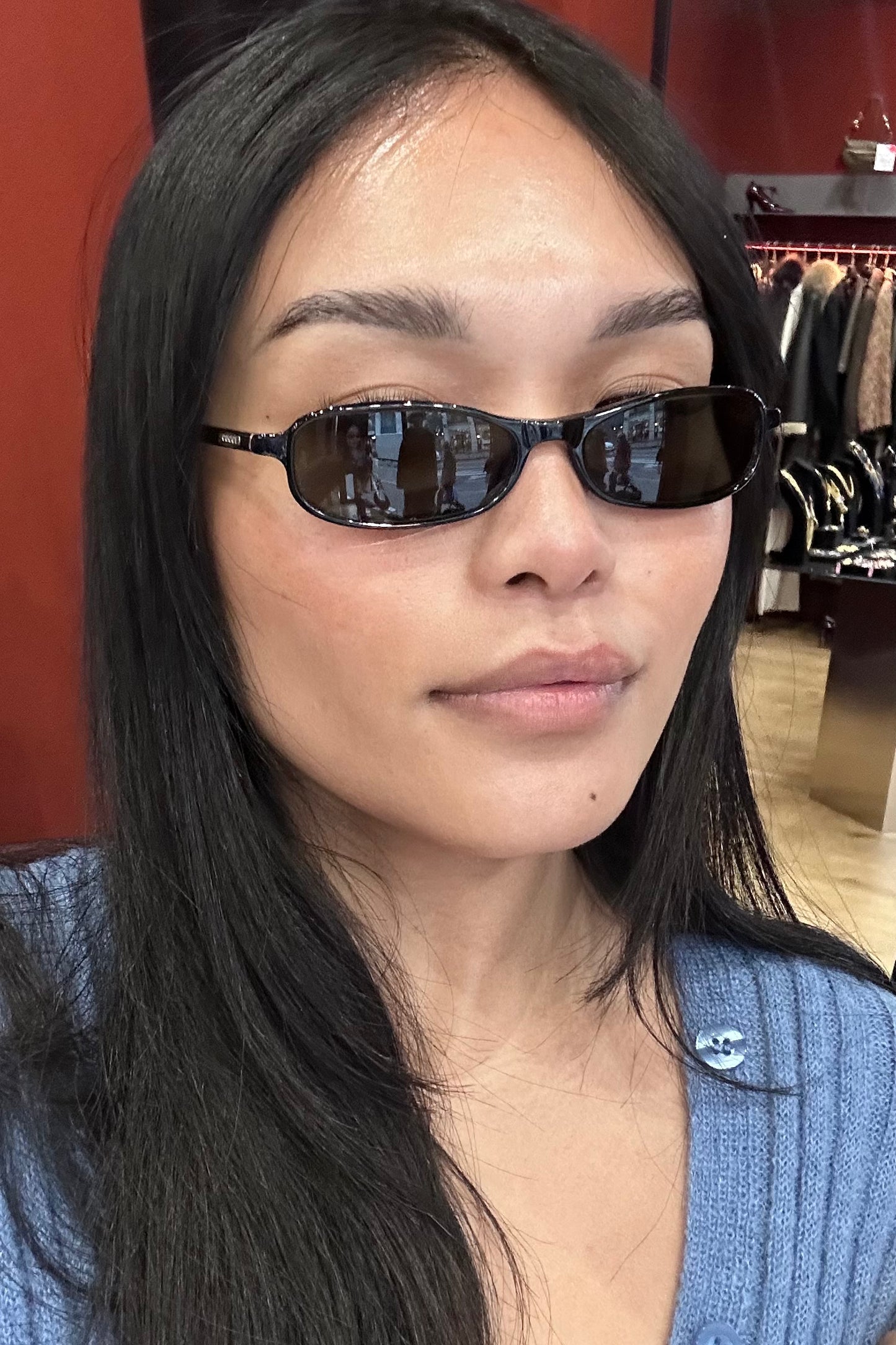 Vintage Gucci Black Rectangular Sunglasses