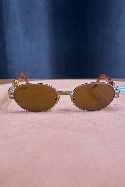 Vintage Moschino & Persol Oval Sunglasses – Brown
