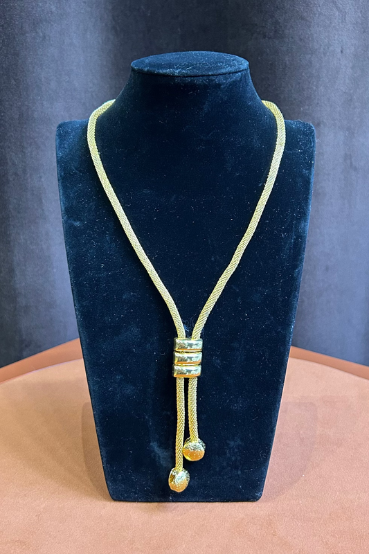 Vintage 80s Gold-Tone Snake Chain Necklace