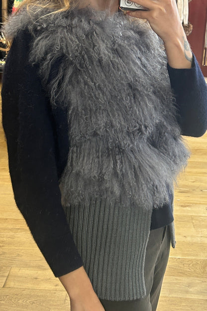 Vintage Mongolian Lamb Fur Vest – Italian, 2000s