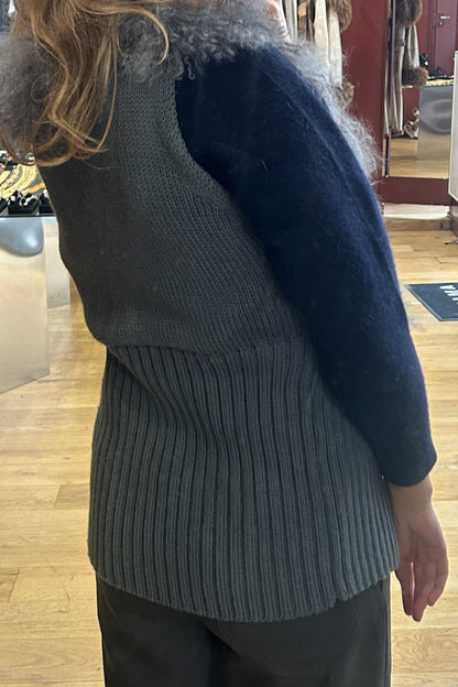 Vintage Mongolian Lamb Fur Vest – Italian, 2000s