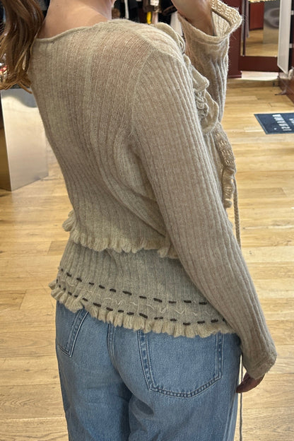 Vintage Beige Mohair Cardigan and Top Set – Ermanno Daelli