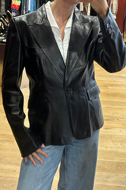 Vintage Black Leather Jacket – Saint Laurent by Alber Elbaz  Runway