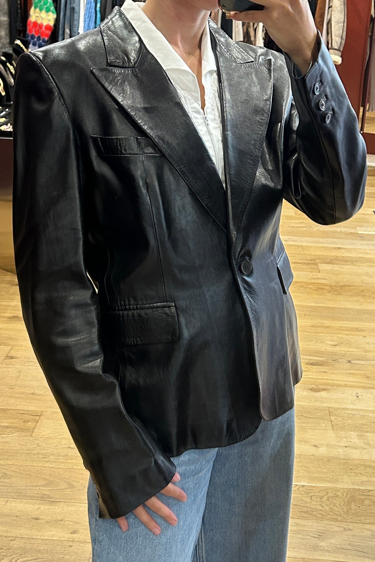 Vintage Black Leather Jacket – Saint Laurent by Alber Elbaz  Runway