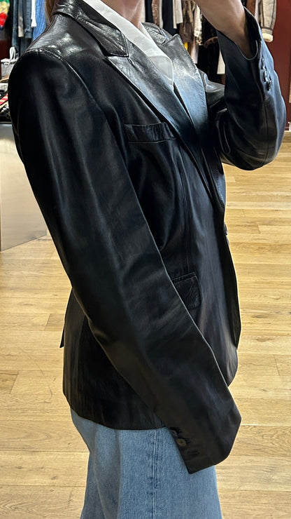 Vintage Black Leather Jacket – Saint Laurent by Alber Elbaz  Runway