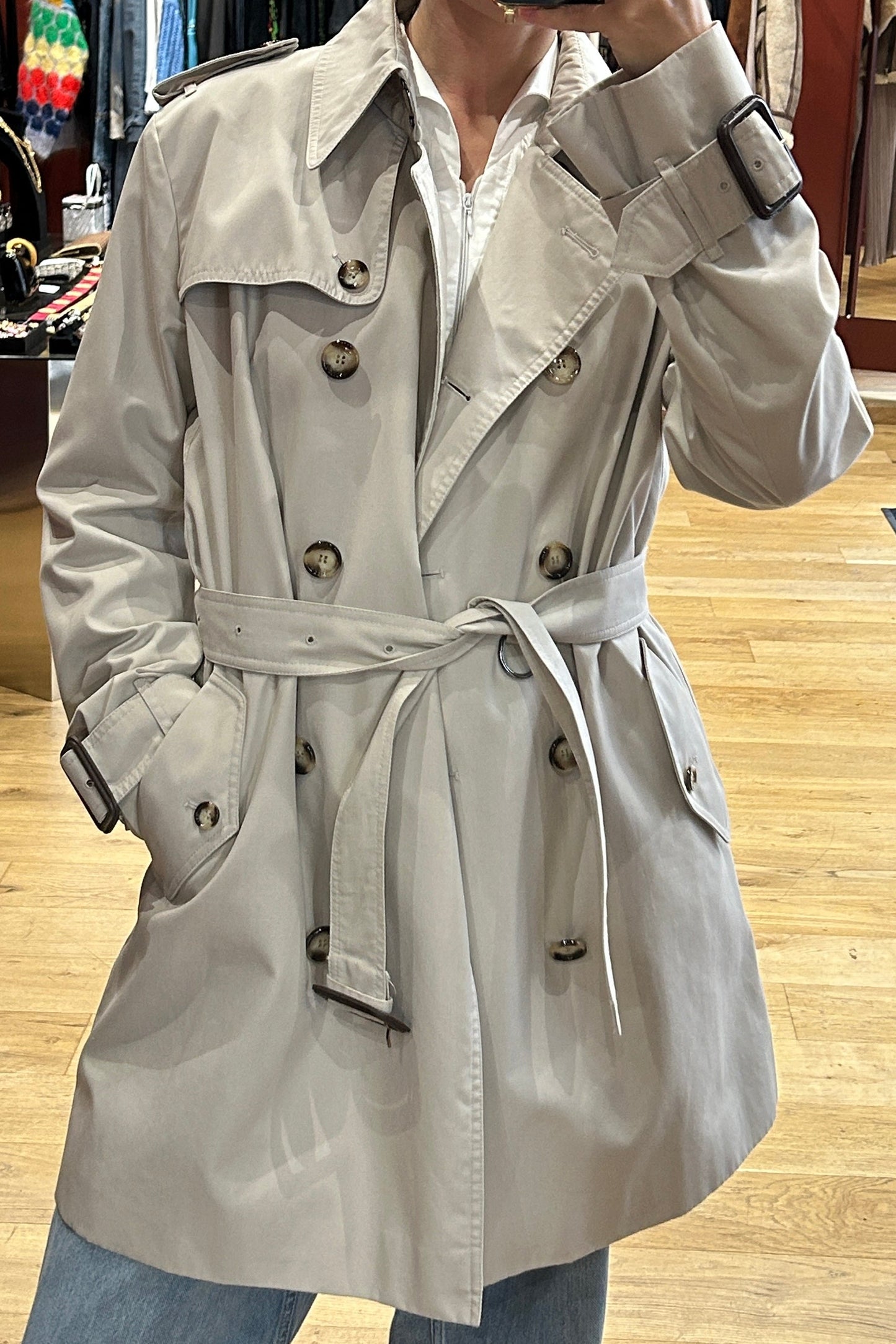 Vintage Burberry Classic Beige Trench Coat