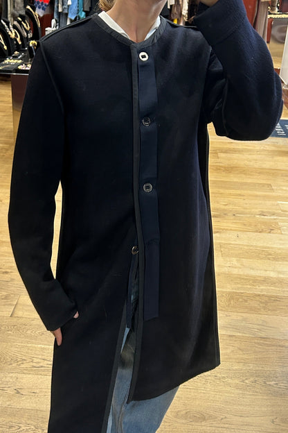 Black Lanvin Wool Coat Alber Elbaz Runway