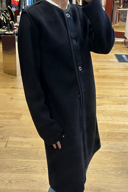 Black Lanvin Wool Coat Alber Elbaz Runway