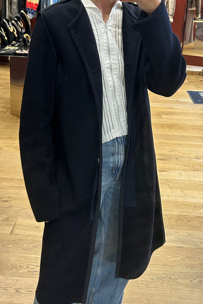 Black Lanvin Wool Coat Alber Elbaz Runway