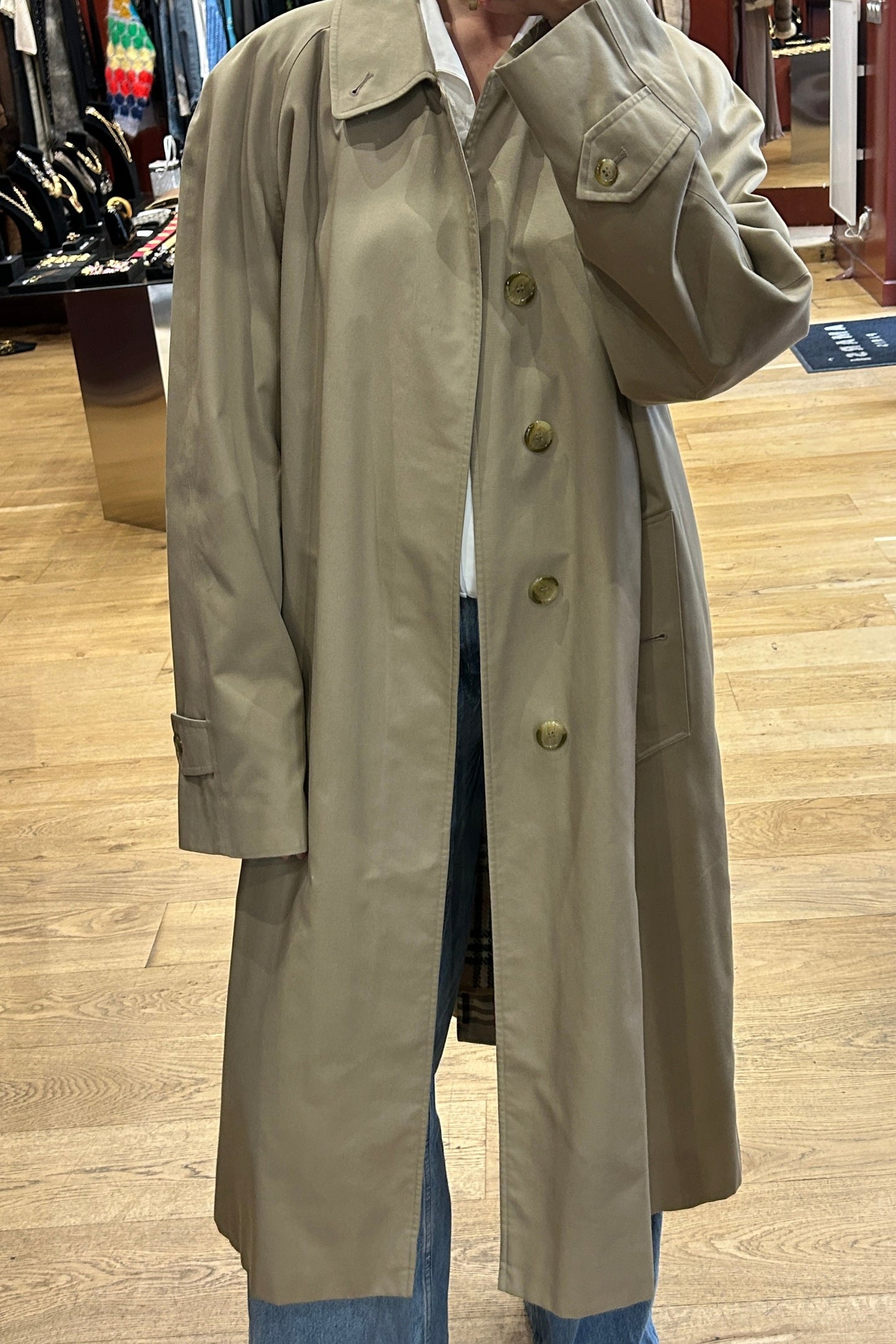 Vintage Classic Long Trench Coat – Burberry