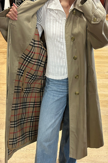 Vintage Classic Long Trench Coat – Burberry