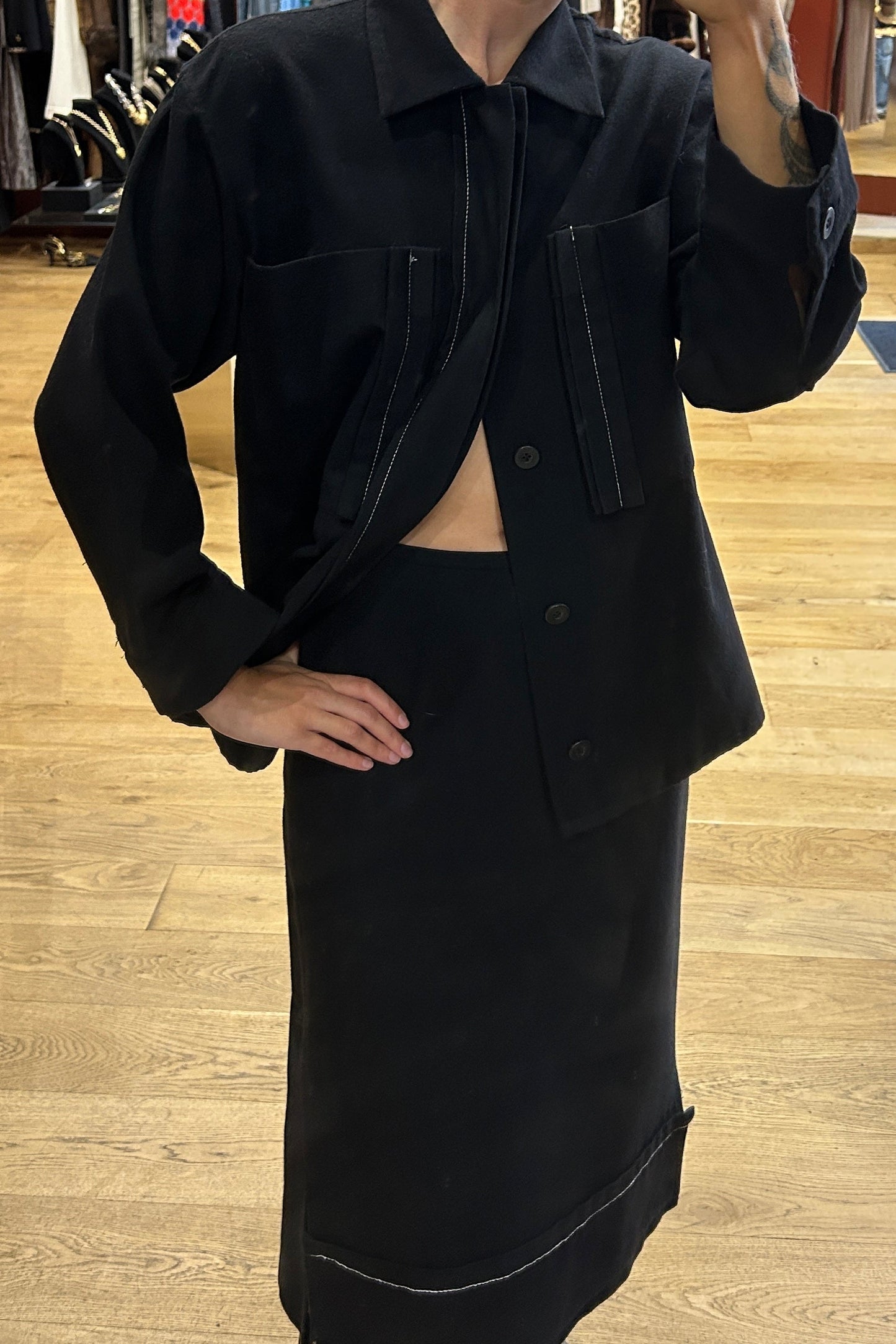 Yohji Yamamoto Jacket and Skirt Set