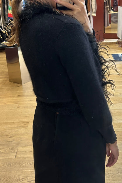 Vintage Black Feather Bolero – 123