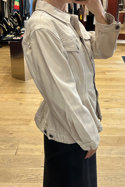 Vintage Jean Paul Gaultier Junior Beige Fitted Cotton Jacket