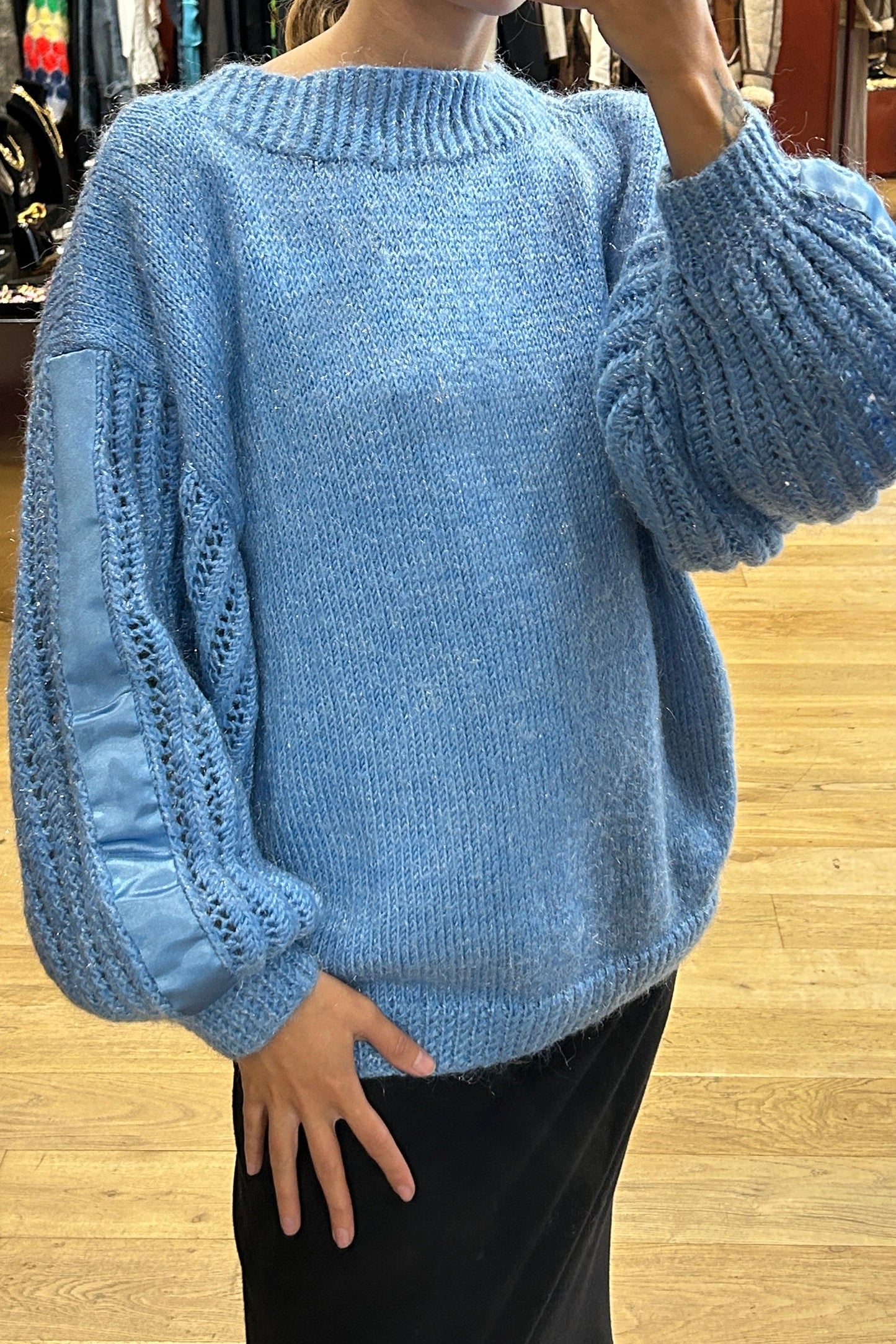 Vintage Hand-Knit Mohair Sweater