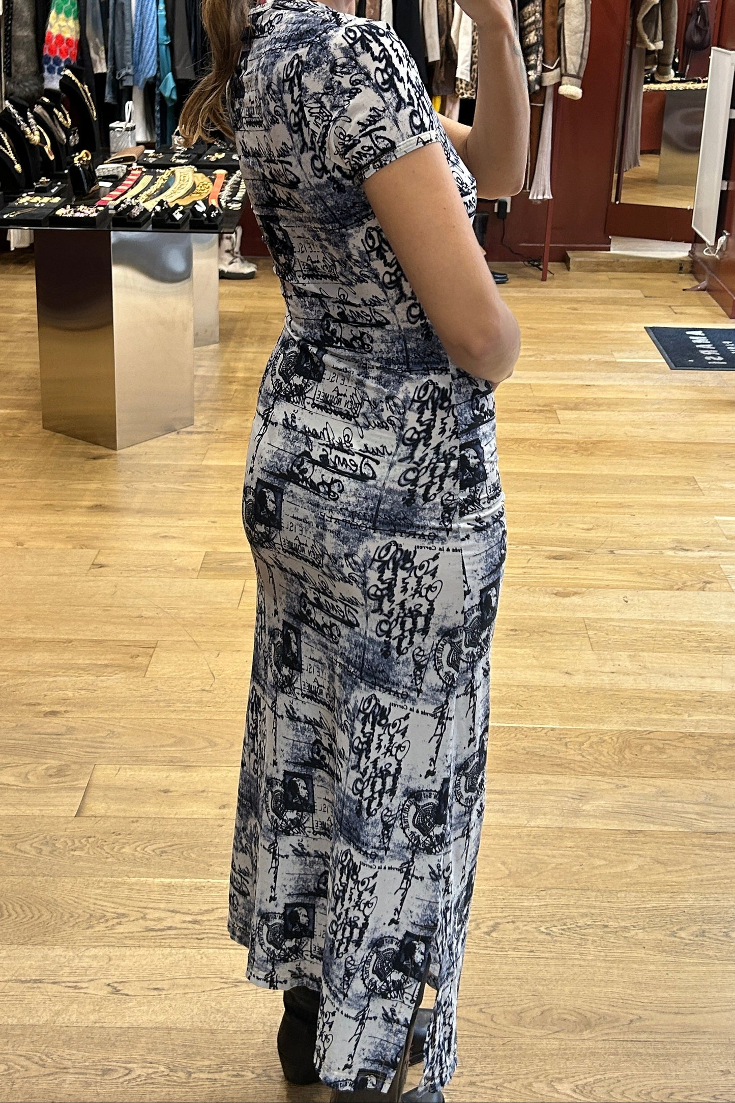 Long Mesh Dress – Jean Paul Gaultier Vintage "Carte Postale"