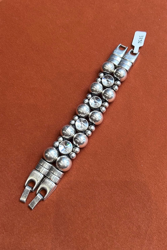 Vintage Josh Silver-Tone Rhinestone Bracelet
