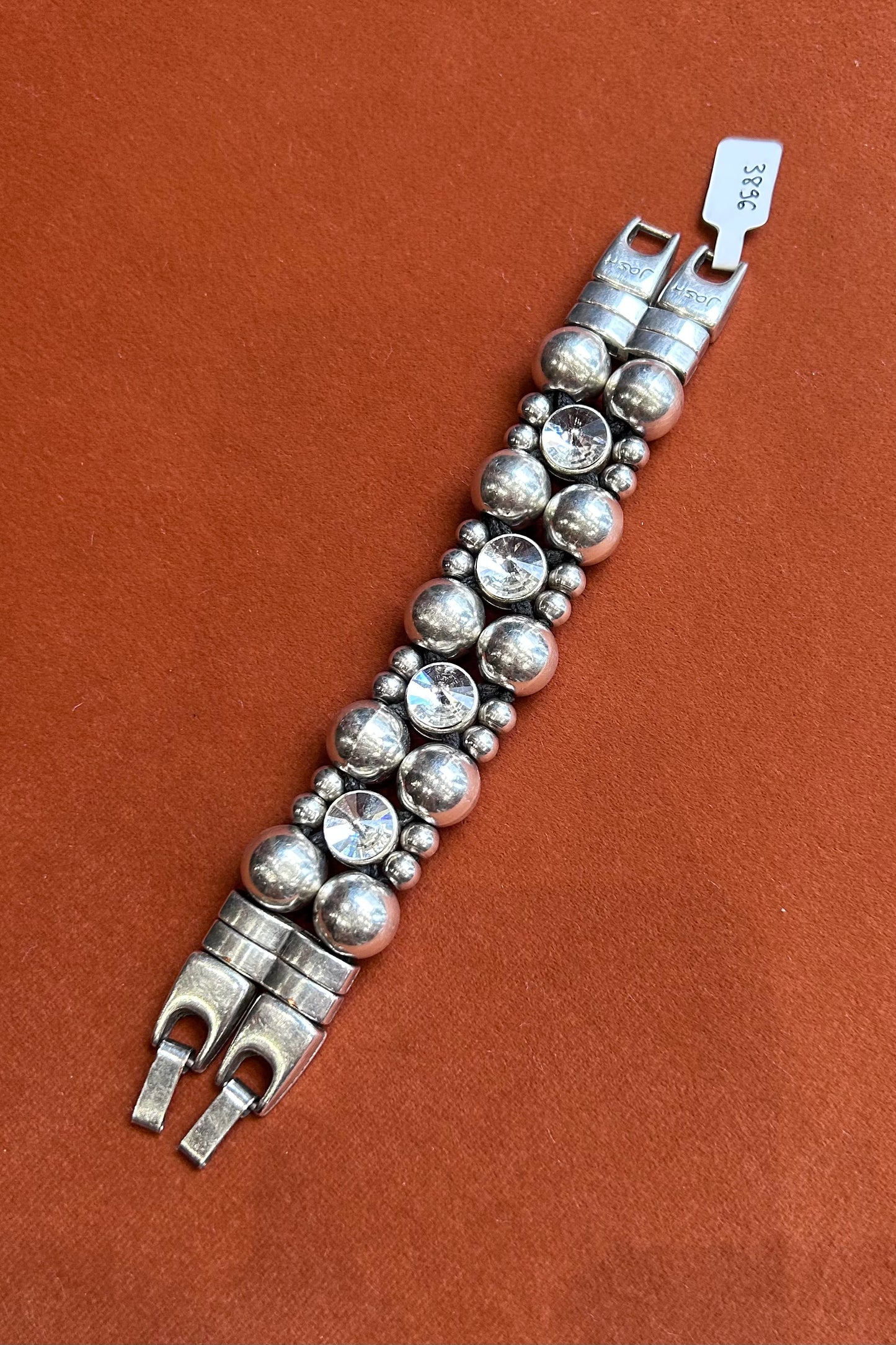 Vintage Josh Silver-Tone Rhinestone Bracelet