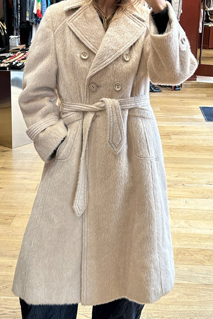 Vintage 70s Beige Mohair Coat