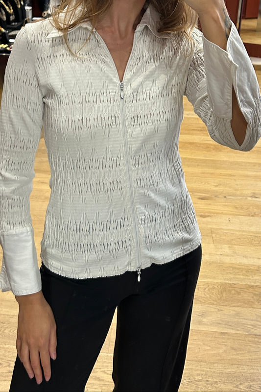 Vintage White stretch shirt