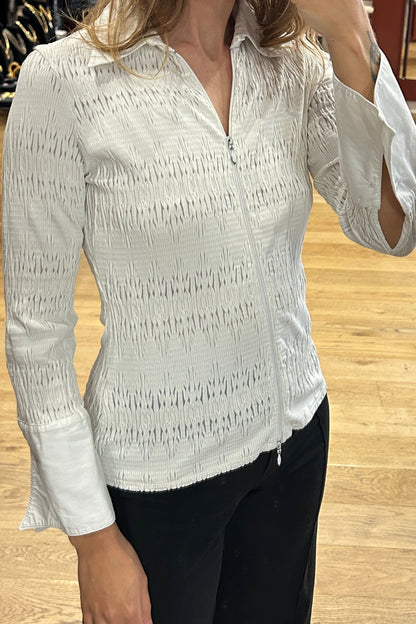 Vintage White stretch shirt