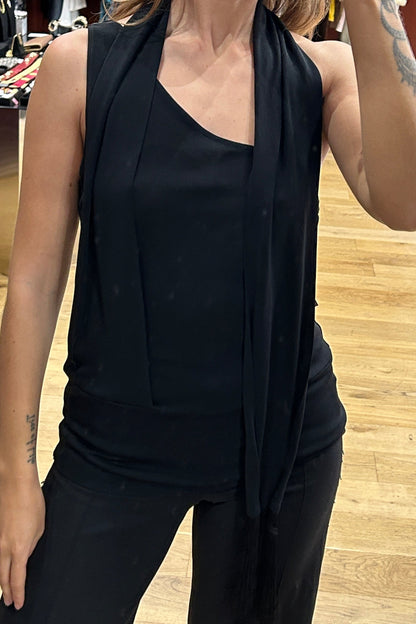 Moschino Black One-Shoulder Top