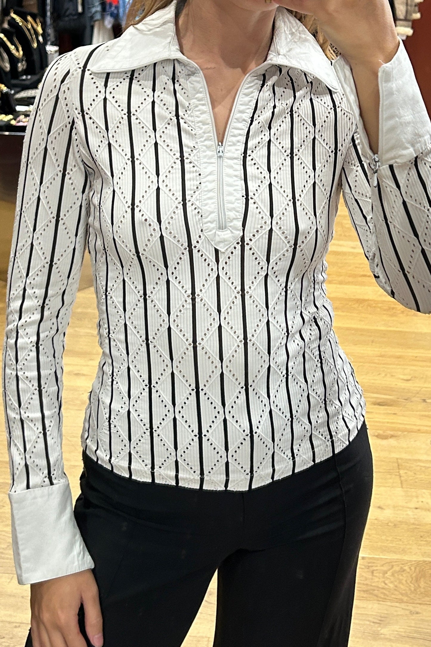 Vintage blouse modern graphic