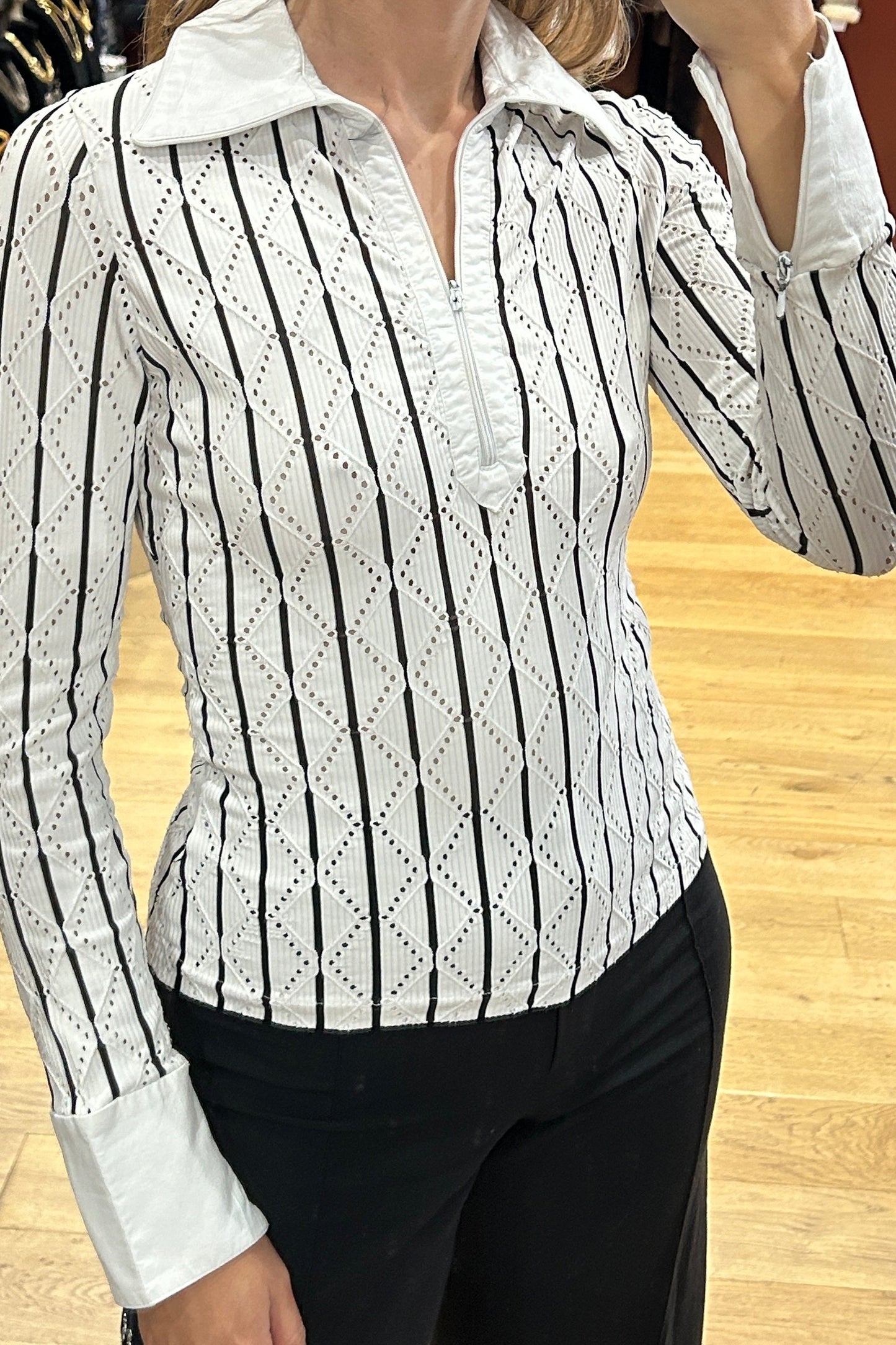 Vintage blouse modern graphic