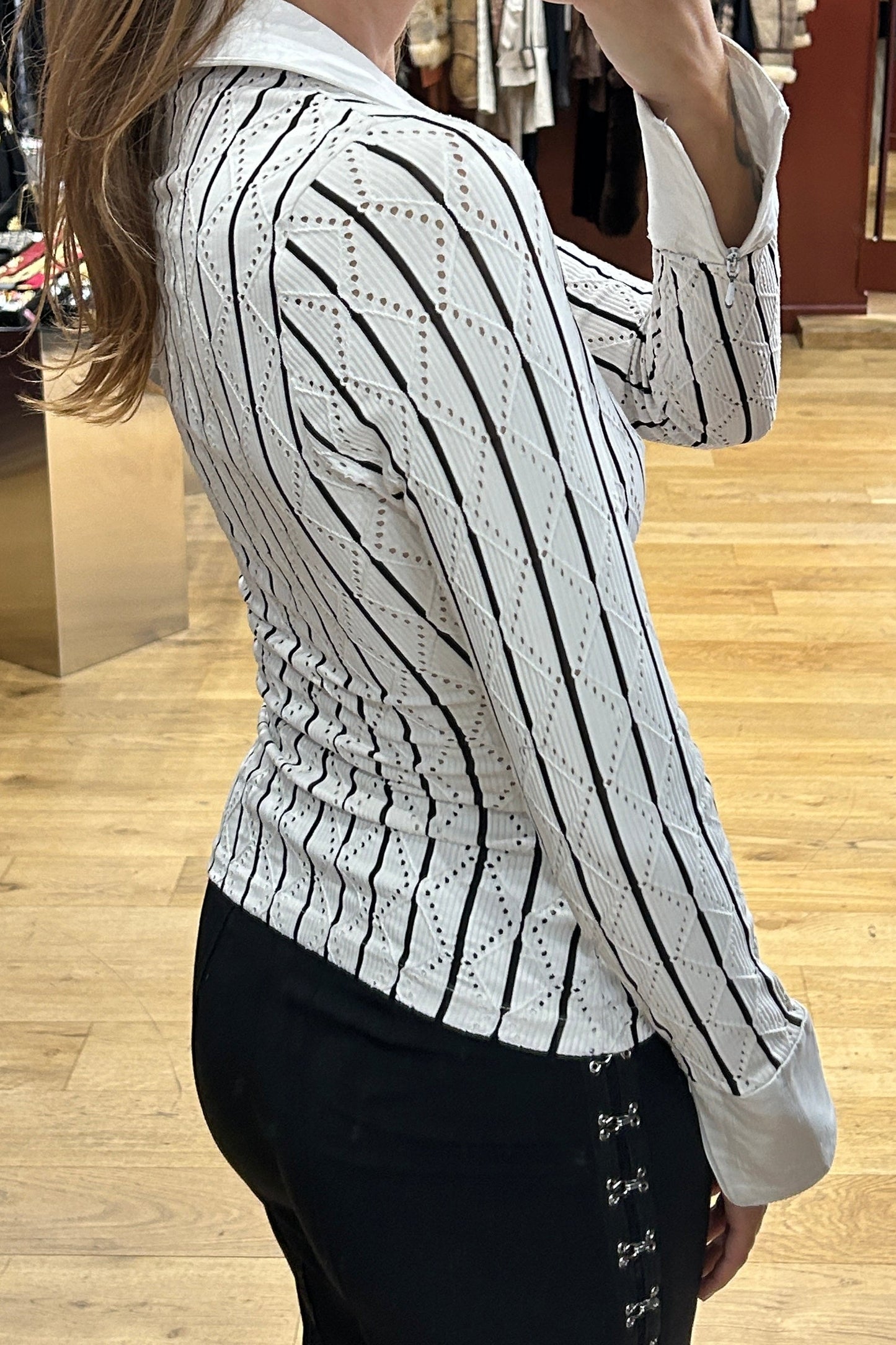 Vintage blouse modern graphic