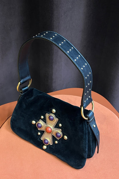 Yves Saint Laurent Velvet Black Bag