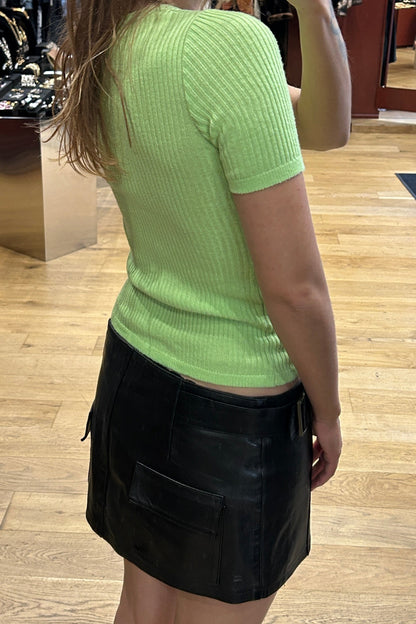 Courrèges 1970s Green Knit Top