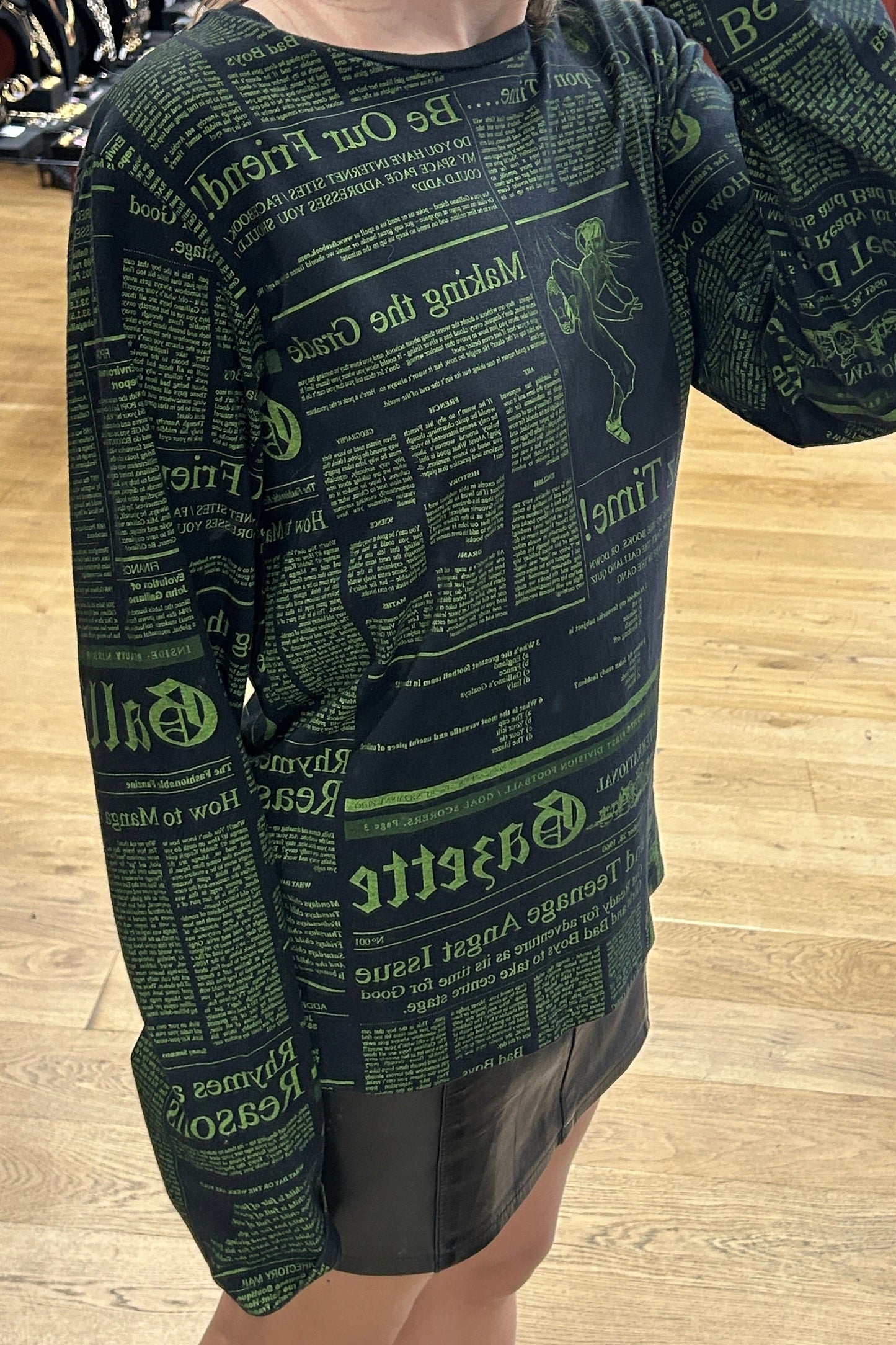 John Galliano Newspaper Print Top