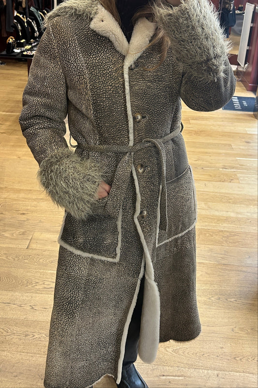 Vintage Marlboro Classic Sheepskin and Leather Coat