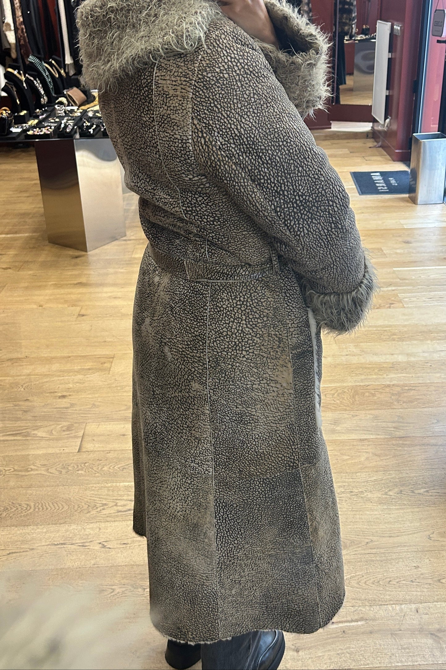 Vintage Marlboro Classic Sheepskin and Leather Coat