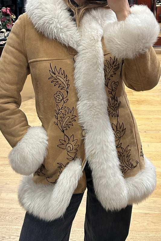 Vintage Authentic 70s Penny Lane Shearling Coat