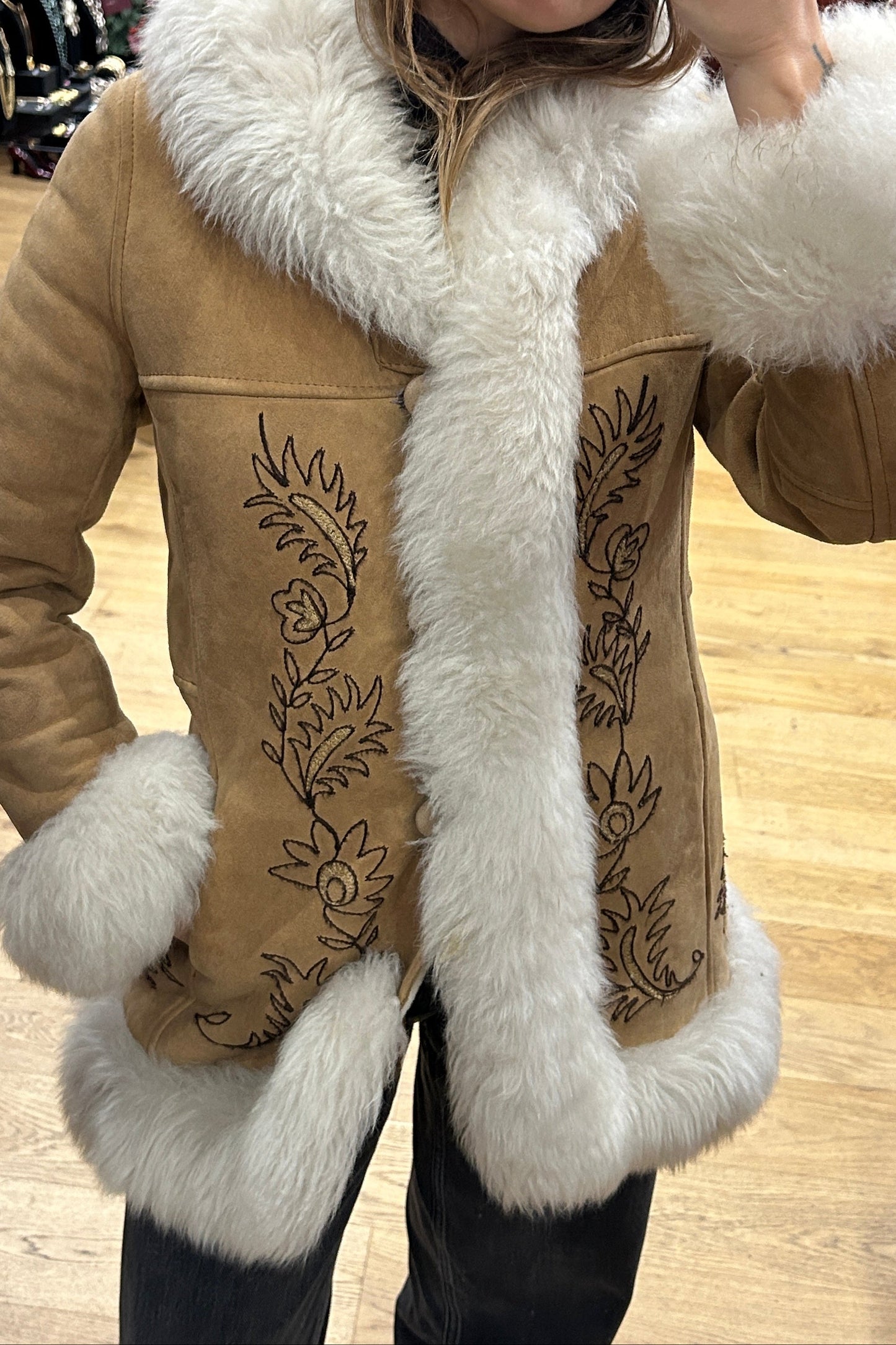 Vintage Authentic 70s Penny Lane Shearling Coat