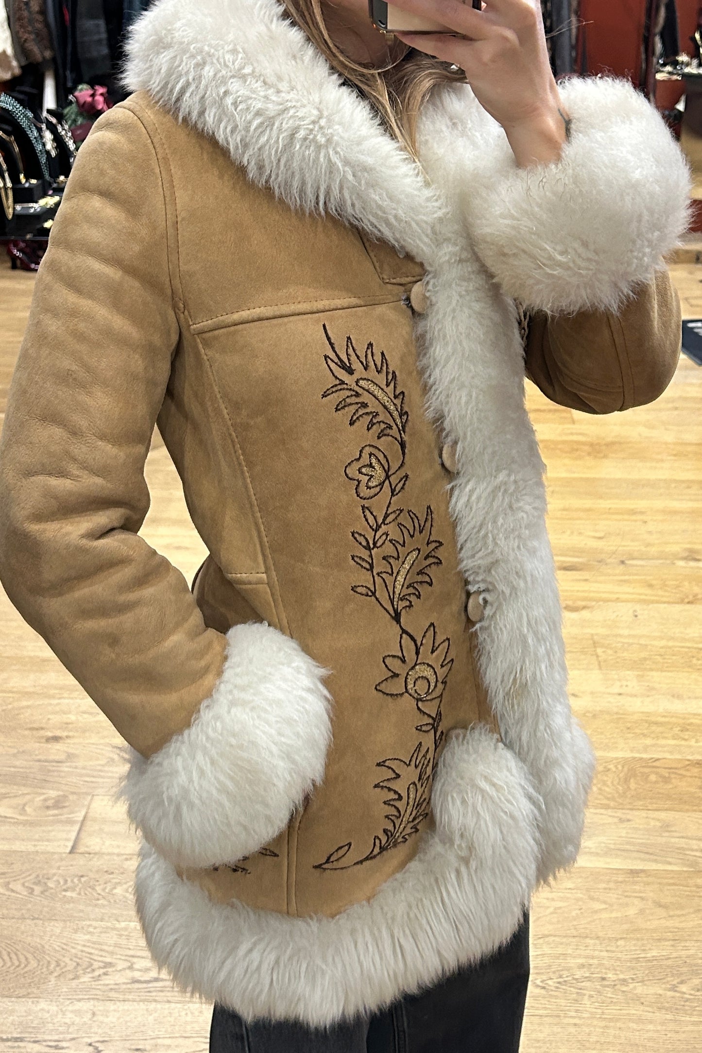 Vintage Authentic 70s Penny Lane Shearling Coat