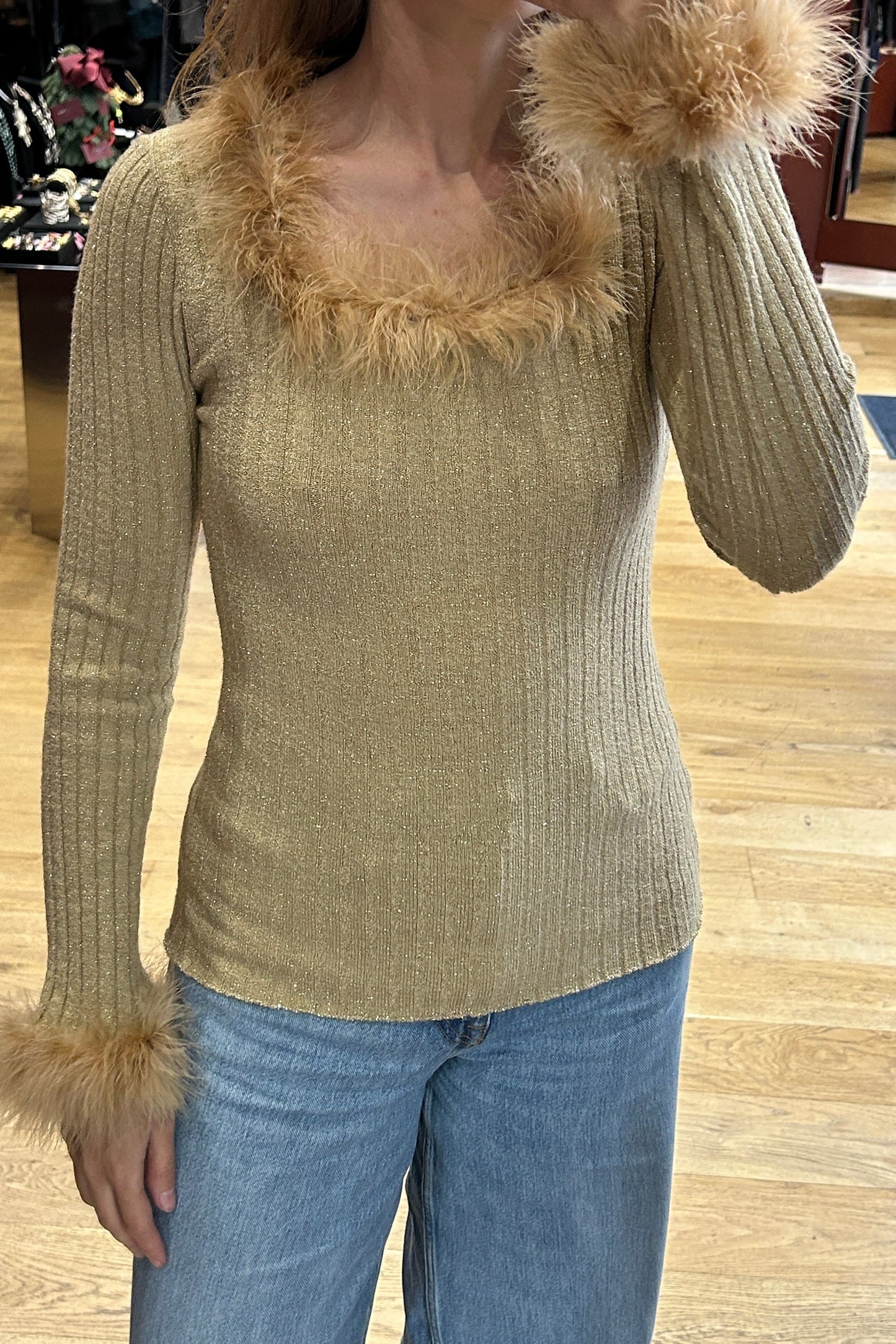 Vintage Gold Lurex Sweater