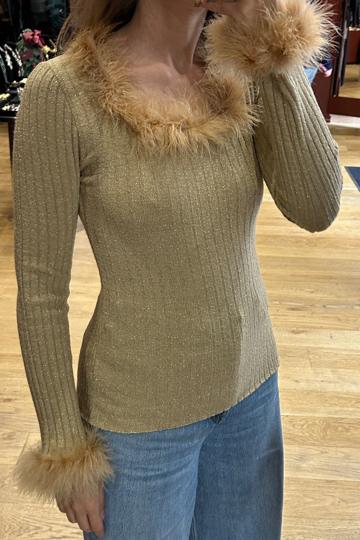 Vintage Gold Lurex Sweater