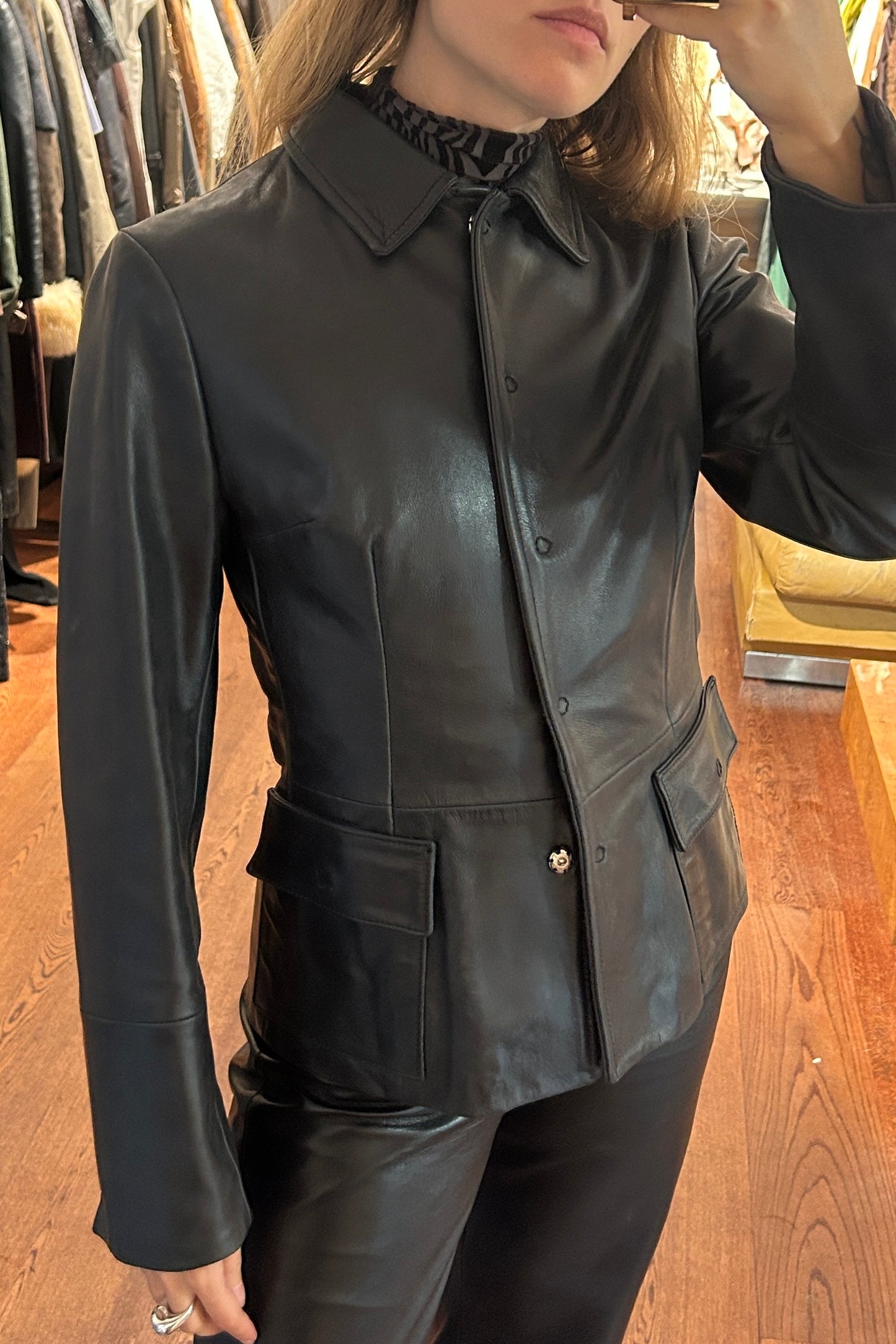 Vintage Black Leather Jacket