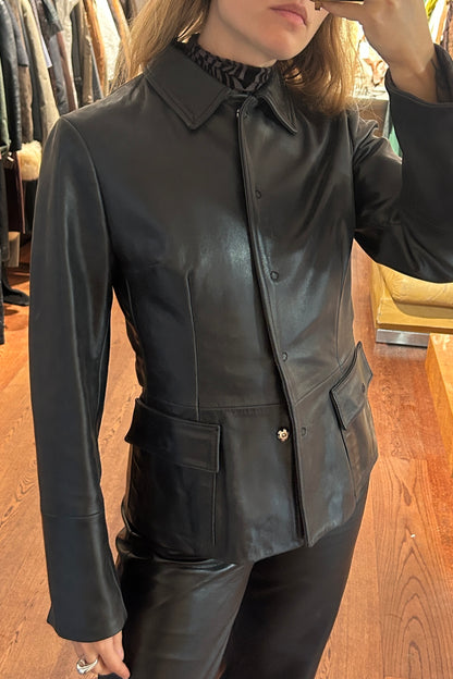 Vintage Black Leather Jacket