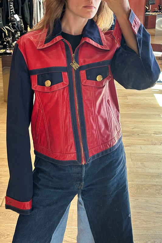 Vintage Moschino Jeans Two-Tone Jacket – 2000s