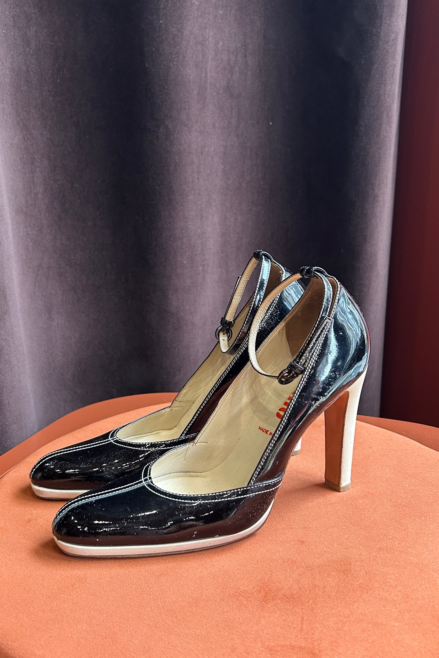 1990s – Vintage Miu Miu Runway Patent Leather Heels