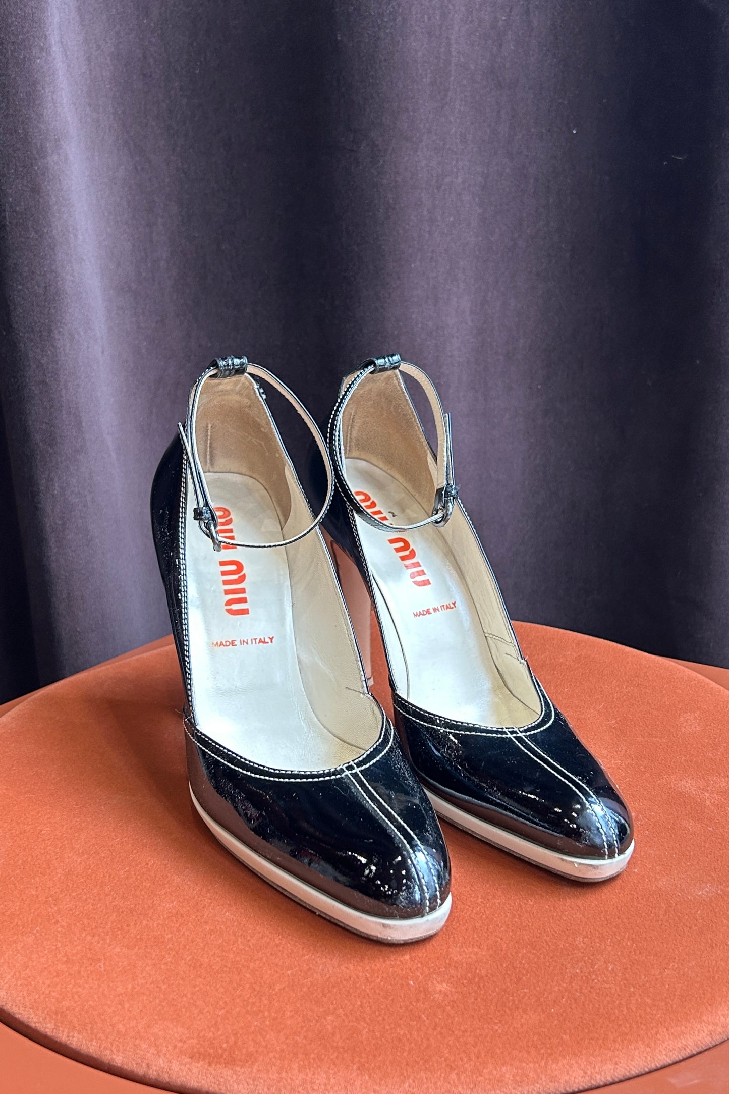 1990s – Vintage Miu Miu Runway Patent Leather Heels