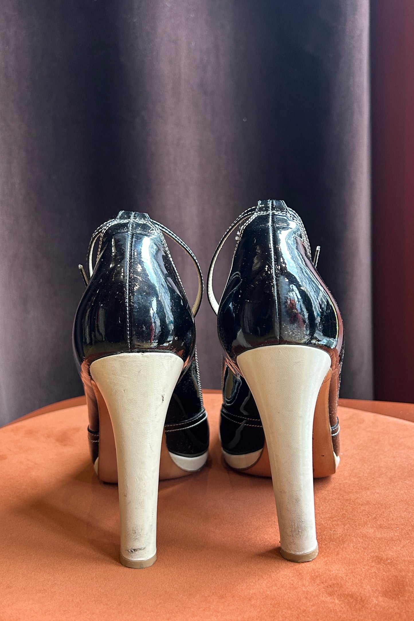 1990s – Vintage Miu Miu Runway Patent Leather Heels